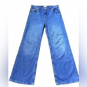 H&M Blue Denim Women’s Jeans Size 12 Wide Leg Like New